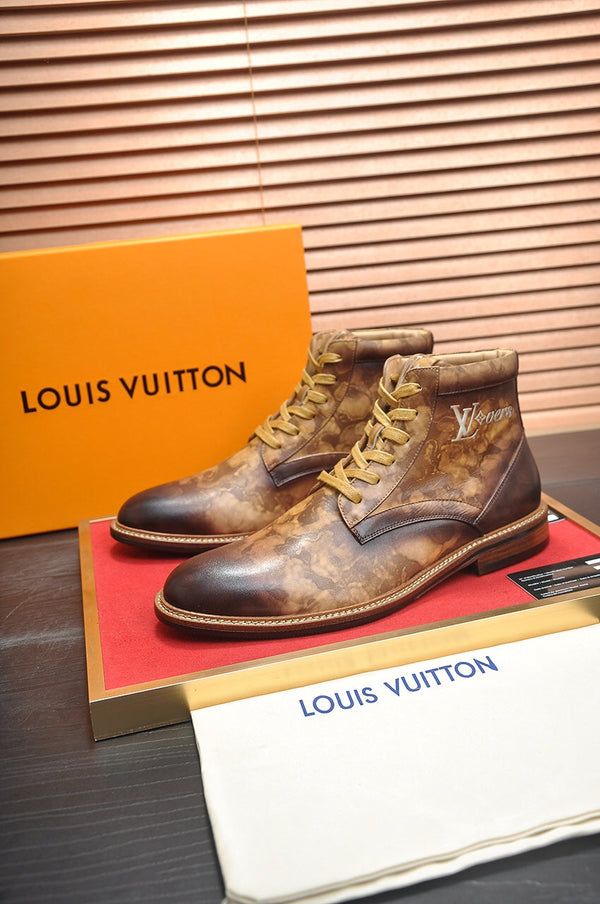 STIVALETTO LV IN PELLE DI VITELLO MARRONE OMBRE