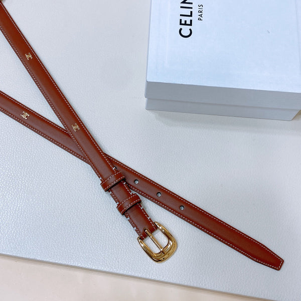 CEL 18mm Gold Belt Brown Cowhide 176688