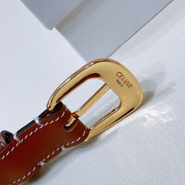 CEL 18mm Gold Belt Brown Cowhide 176688