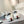 PRA DOWNTOWN THICK-SOLE SNEAKERS WHITE AND GRAY CALFSKIN
