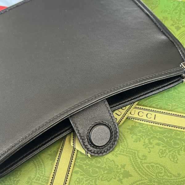 BORSA A TRACOLLA SLIM HORSEBIT PICCOLA 23 IN PELLE DI VITELLO NERA CON FERRAMENTA IN PALLADIO