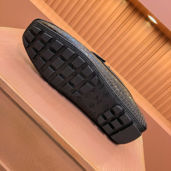 MOCASSINO LV IN PELLE DI VITELLO DAMIER NERA
