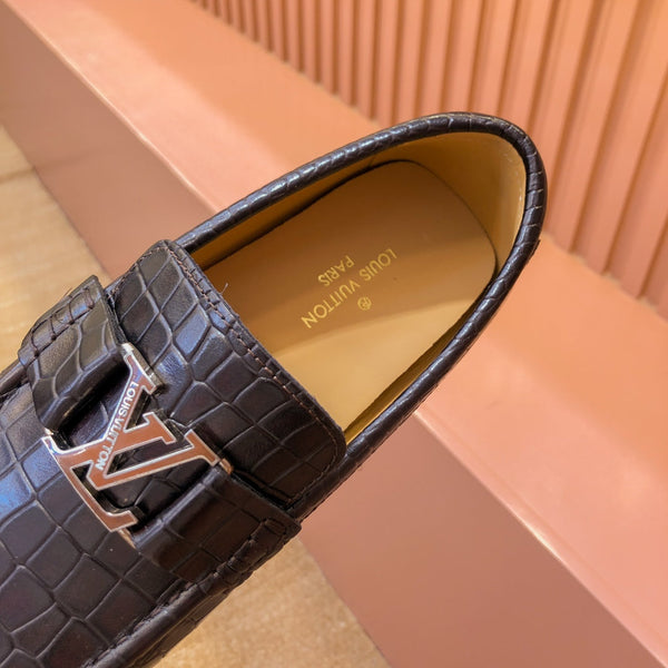 MOCASSINO LV IN PELLE DI VITELLO DAMIER NERA