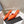 PRA POINTED-TOE MULES BRIGHT ORANGE SATIN