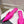 PRA POINTED-TOE MULES BRIGHT PINK SATIN