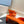 PRA SQUARE TOE MULES BRIGHT ORANGE SATIN