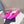 PRA SQUARE TOE MULES BRIGHT PINK SATIN