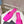 PRA SQUARE TOE MULES BRIGHT PINK SATIN