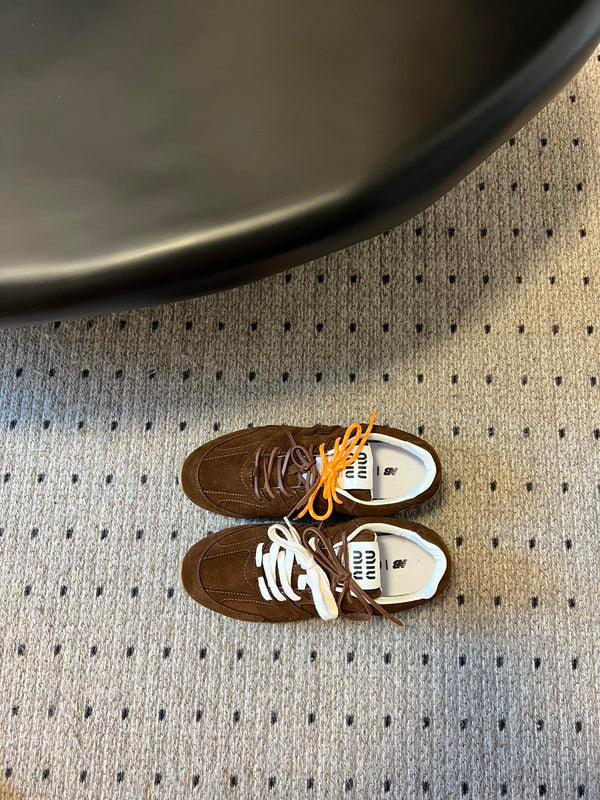 Miu Balance 530 Sneaker Solid Brown Suede