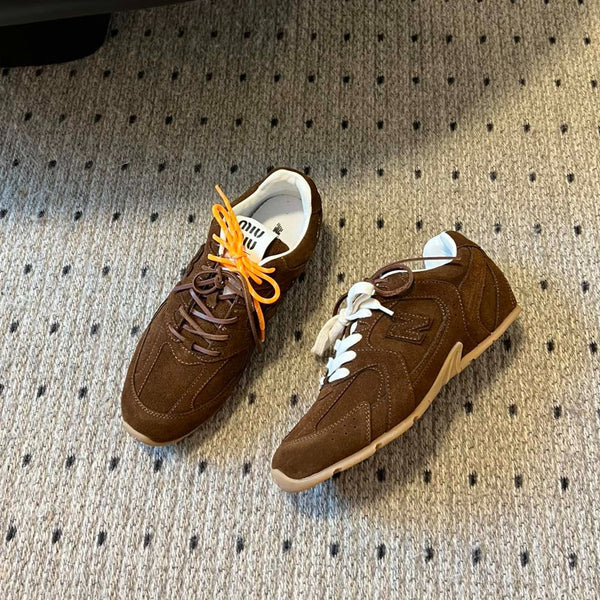 Miu Balance 530 Sneaker Solid Brown Suede