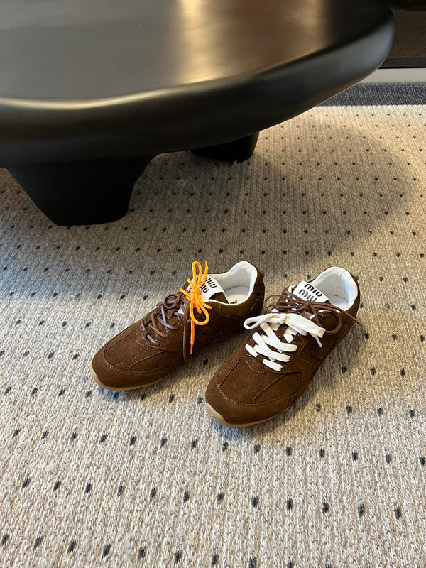 Miu Balance 530 Sneaker Solid Brown Suede