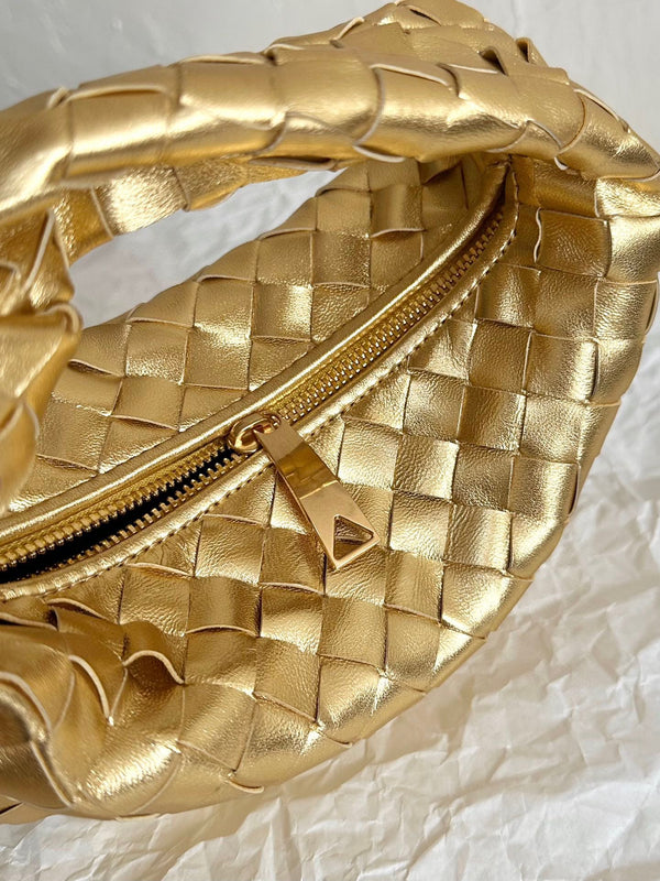 mini jodie 28 pelle di agnello metallizzata oro 