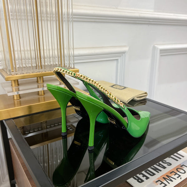 DÉCOLLETÉ GG SIGNORIA SLINGBACK IN PELLE DI AGNELLO SMERALDO