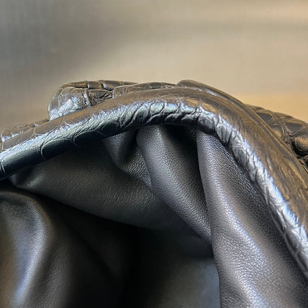 Marsupio classico 40 cm in pelle di vitello nera 