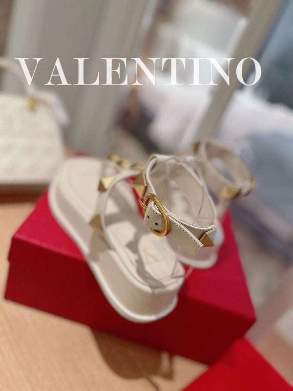 SANDALI INFRADITO ROCKSTUD IN PELLE DI VITELLO BIANCA