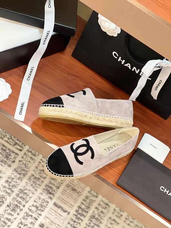 espadrillas cc in camoscio grigio nero