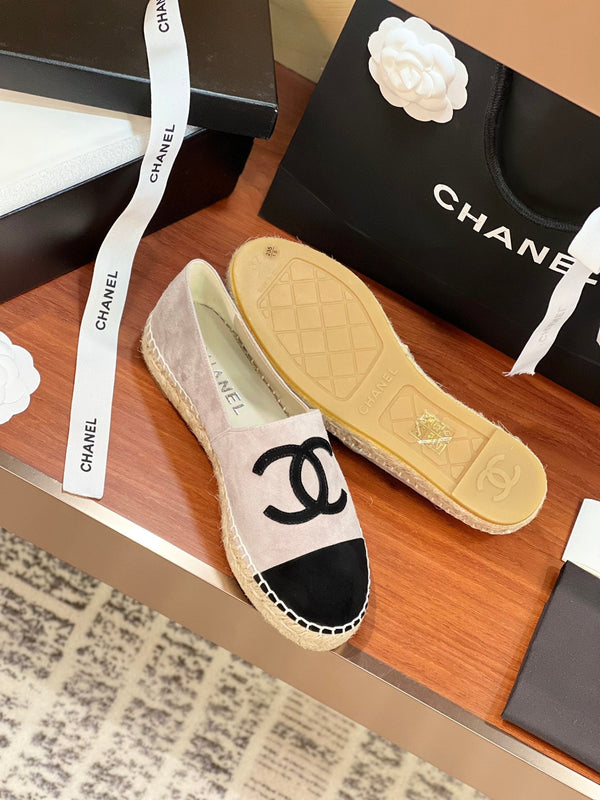 espadrillas cc in camoscio grigio nero