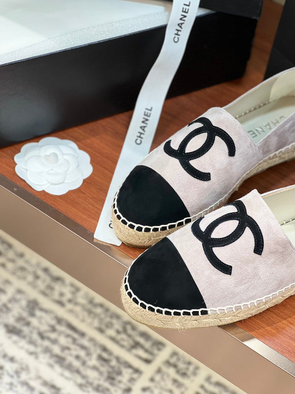 espadrillas cc in camoscio grigio nero