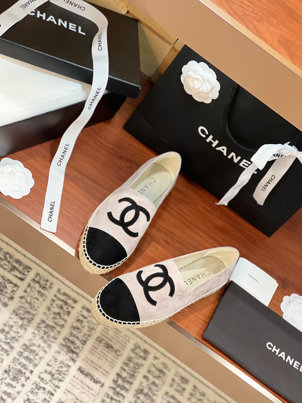 espadrillas cc in camoscio grigio nero