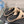 pantofole incrociate 30 beige nere trapuntate in pelle di agnello
