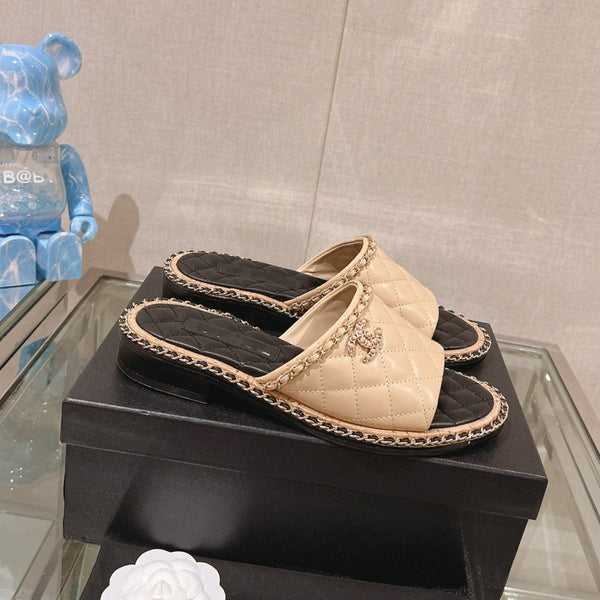 sandalo mulo 30 beige nero trapuntato in pelle di agnello
