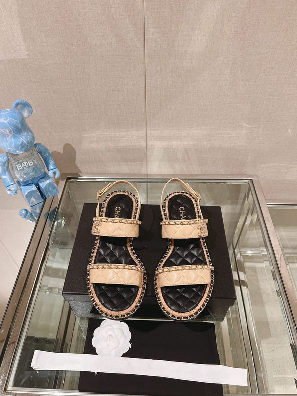 sandalo slingback 30 beige nero pelle di agnello trapuntata