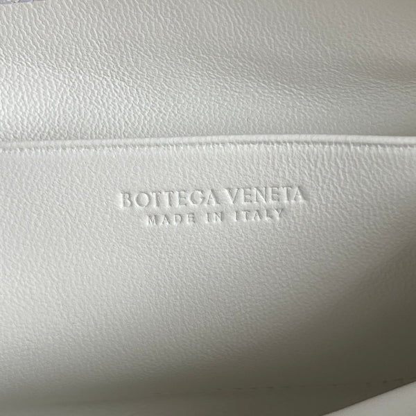 BORSA INTRECCIATO 16 IN PELLE DI AGNELLO BIANCO MIX ROSSO