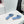Vlogo Cut-Out Sky Blue Calfskin Slide Sandal