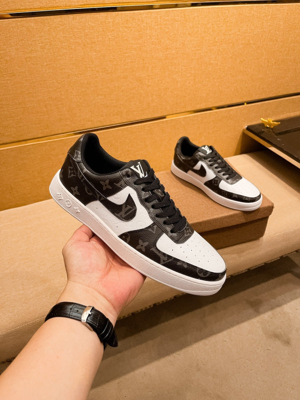 LV AIR FORCE 1 SNEAKER NERO MIX BIANCO MONOGRAMMA