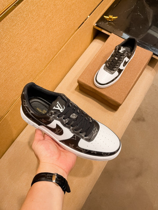 LV AIR FORCE 1 SNEAKER NERO MIX BIANCO MONOGRAMMA
