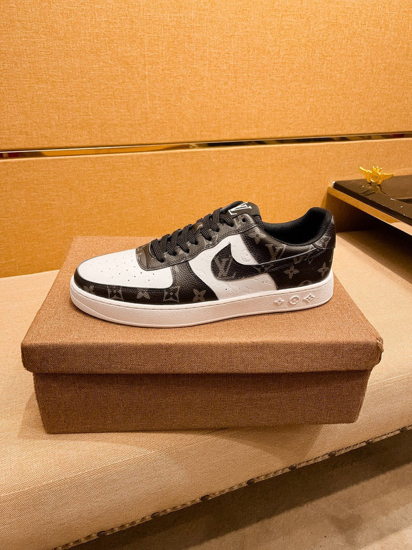 LV AIR FORCE 1 SNEAKER NERO MIX BIANCO MONOGRAMMA