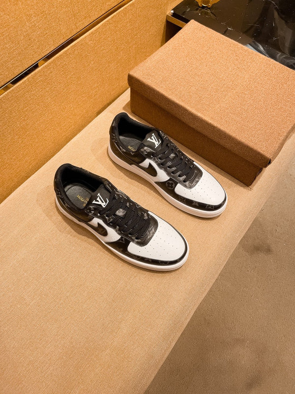 LV AIR FORCE 1 SNEAKER NERO MIX BIANCO MONOGRAMMA