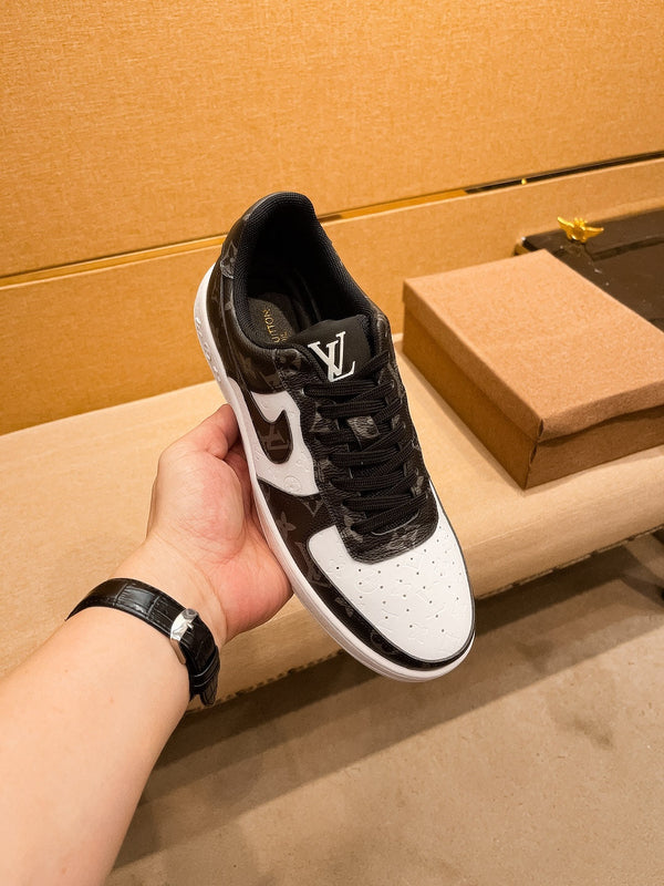 LV AIR FORCE 1 SNEAKER NERO MIX BIANCO MONOGRAMMA