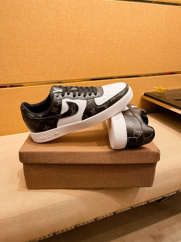 LV AIR FORCE 1 SNEAKER NERO MIX BIANCO MONOGRAMMA