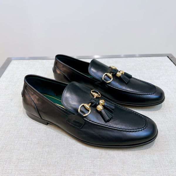 GG Men's Tassel Loafer Black Calfskin 361354