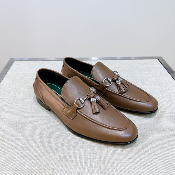 GG Men's Tassel Loafer Brown Calfskin 361356