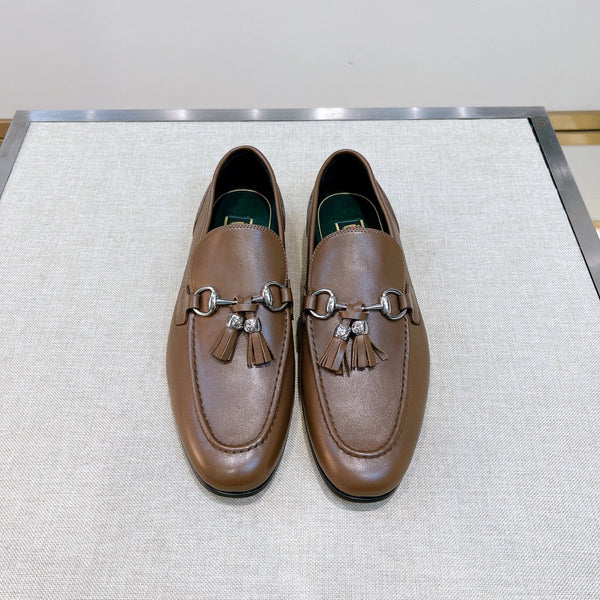 GG Men's Tassel Loafer Brown Calfskin 361356