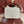 LARGE 36 BALE BAG IN WHITE CANVAS AND CHESTNUT BROWN CALFSKIN