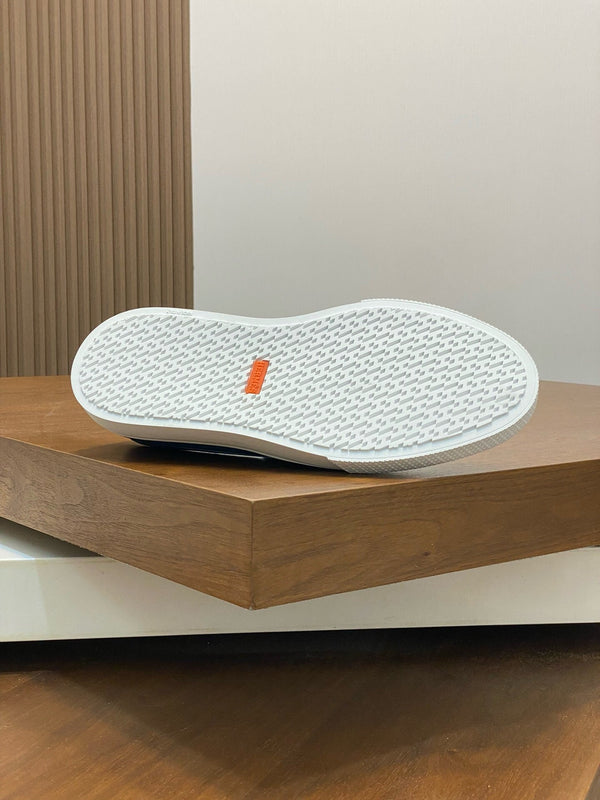 SNEAKER SLIP-ON HM GAME IN PELLE DI VITELLO COBALTO