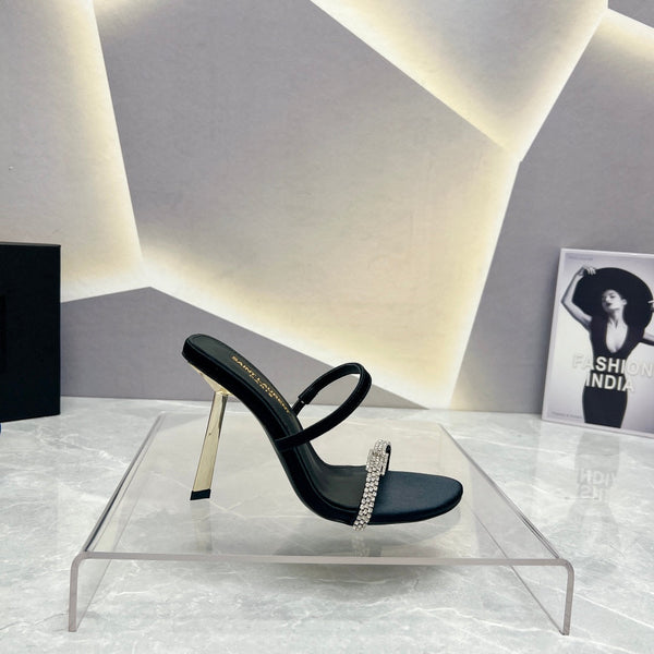 SL CRYSTAL THIN BELT TACCHI ALTI NERO RASO