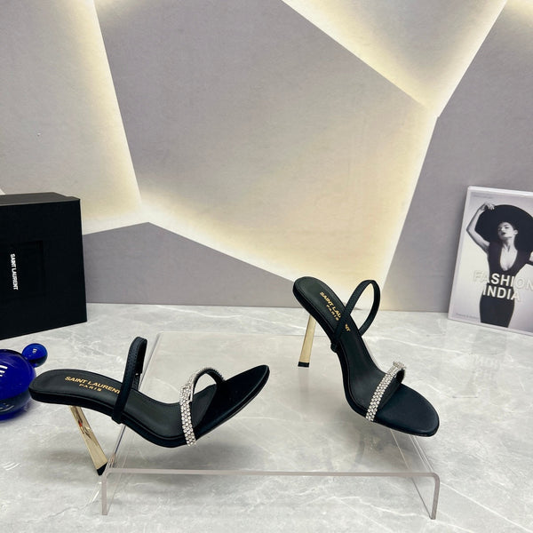 SL CRYSTAL THIN BELT TACCHI ALTI NERO RASO
