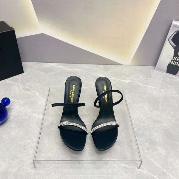 SL CRYSTAL THIN BELT TACCHI ALTI NERO RASO