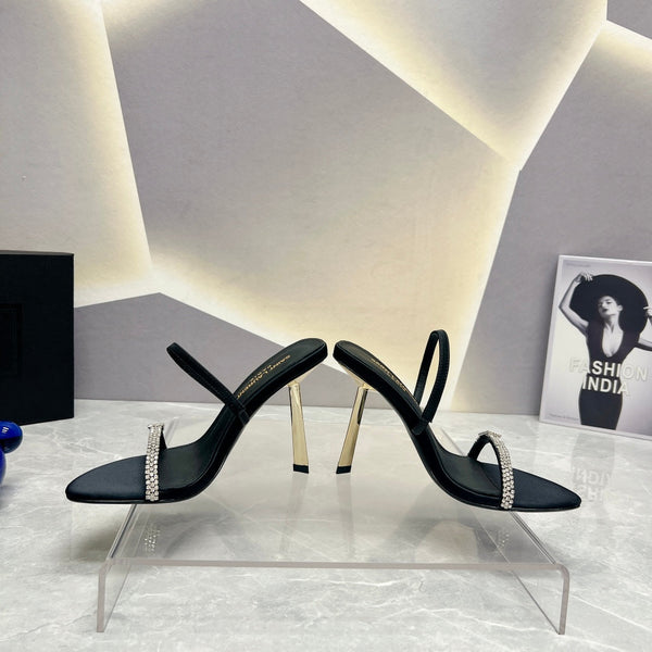 SL CRYSTAL THIN BELT TACCHI ALTI NERO RASO