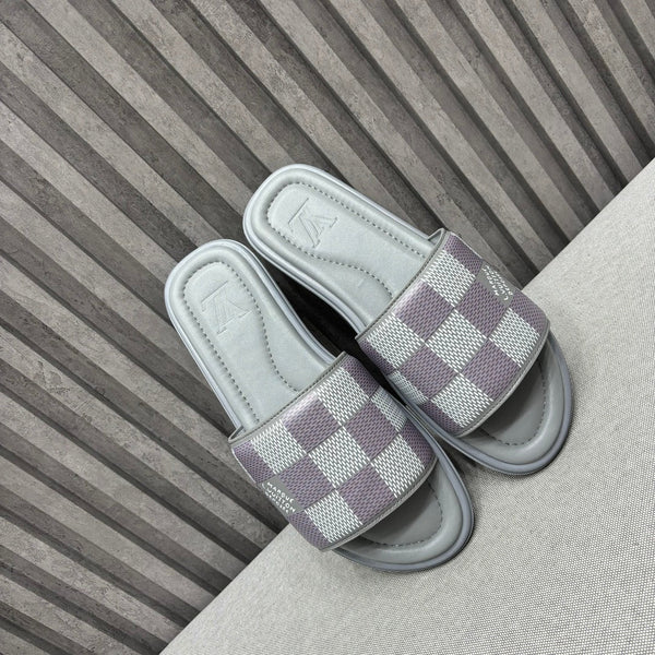 LV VENICE MULE SLIPPERS GRIGIO DAMIER