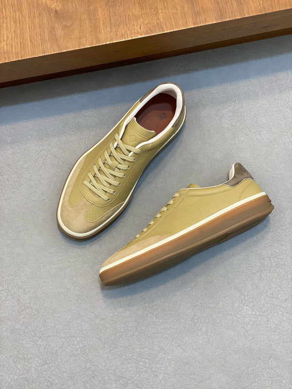 LP 360 TENNIS WALK SNEAKERS IN PELLE DI VITELLO CON RETE DI MAIS