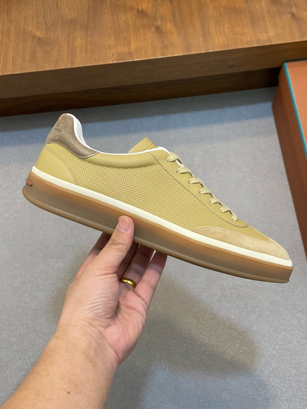 LP 360 TENNIS WALK SNEAKERS IN PELLE DI VITELLO CON RETE DI MAIS