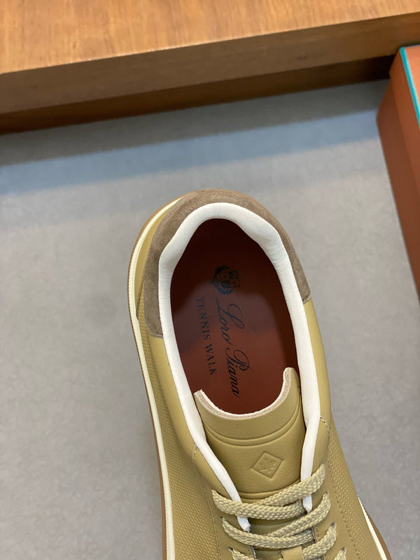 LP 360 TENNIS WALK SNEAKERS IN PELLE DI VITELLO CON RETE DI MAIS