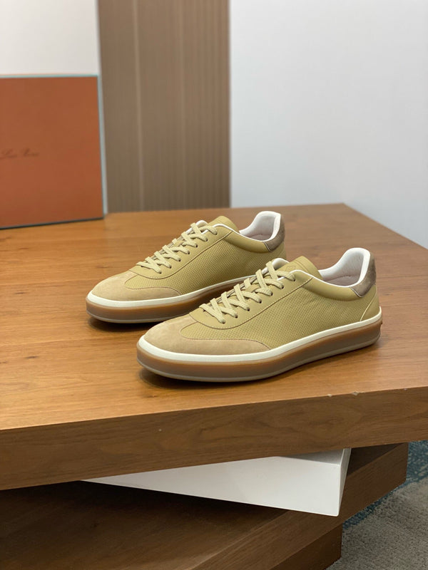 LP 360 TENNIS WALK SNEAKERS IN PELLE DI VITELLO CON RETE DI MAIS