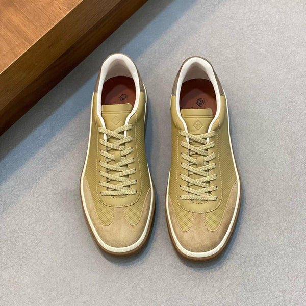 LP 360 TENNIS WALK SNEAKERS IN PELLE DI VITELLO CON RETE DI MAIS