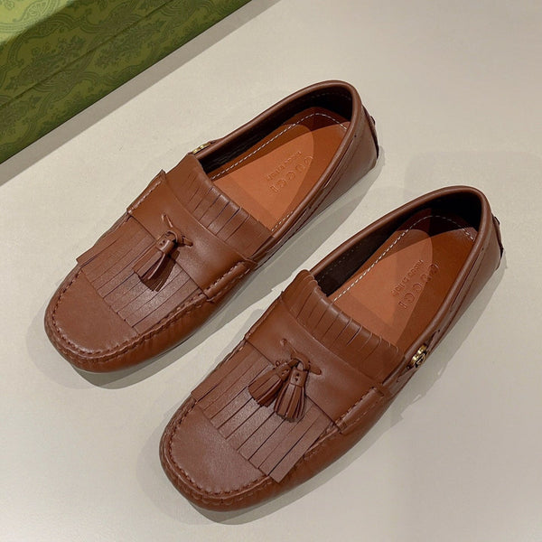 GG Men's Tassel Loafer Brown Calfskin 561802